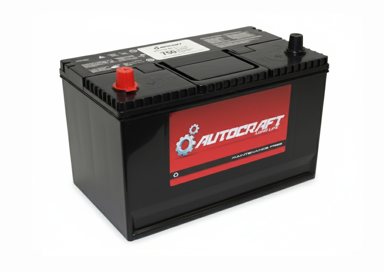 Batería automotriz Autocraft libre de mantenimiento, potencia confiable y arranque eficiente